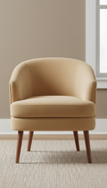 Wheat Velvet Accent Chair