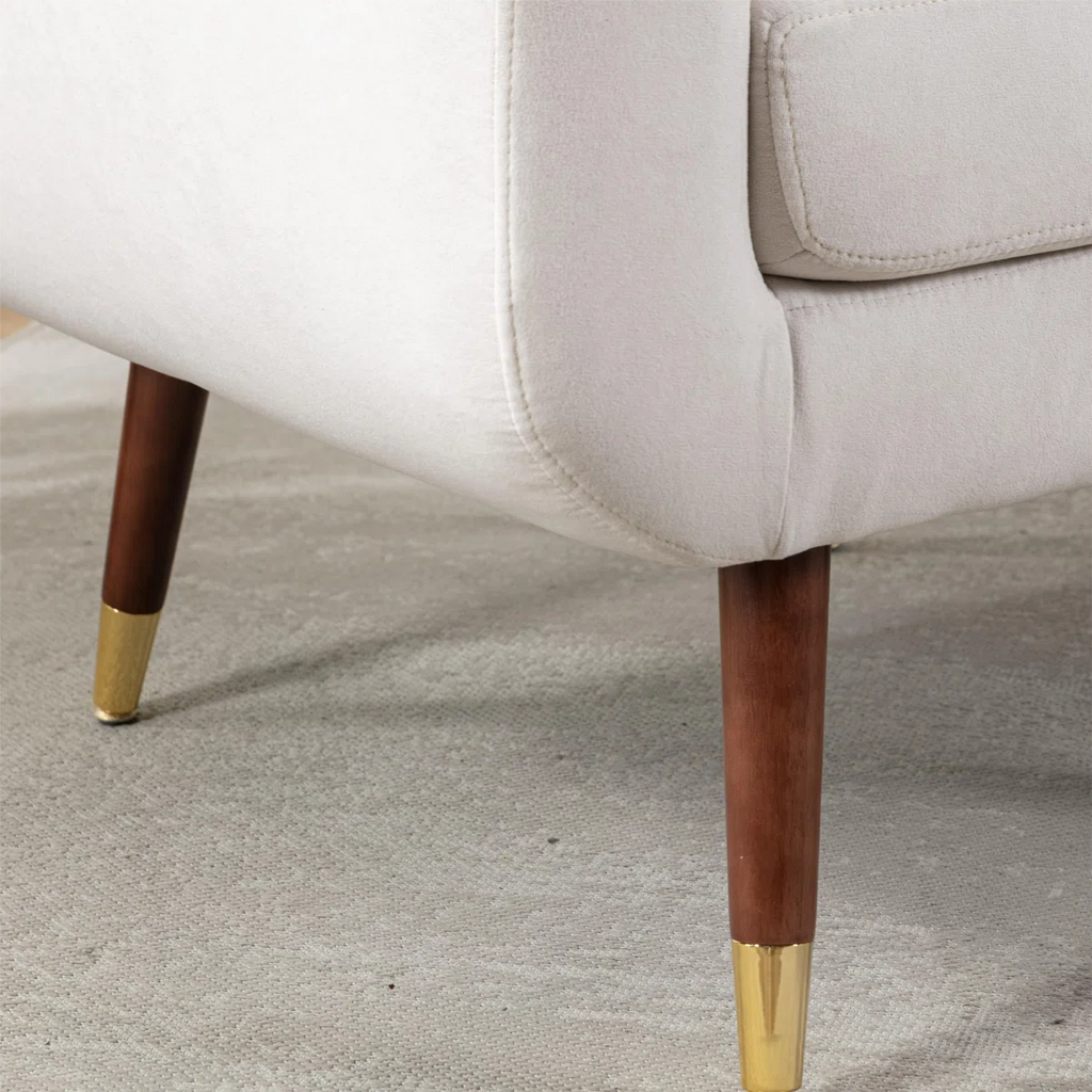 Candelora 28.35" W Modern Tufted Upholstered Accent Chair with Metal Feet Guards (Set of 2)