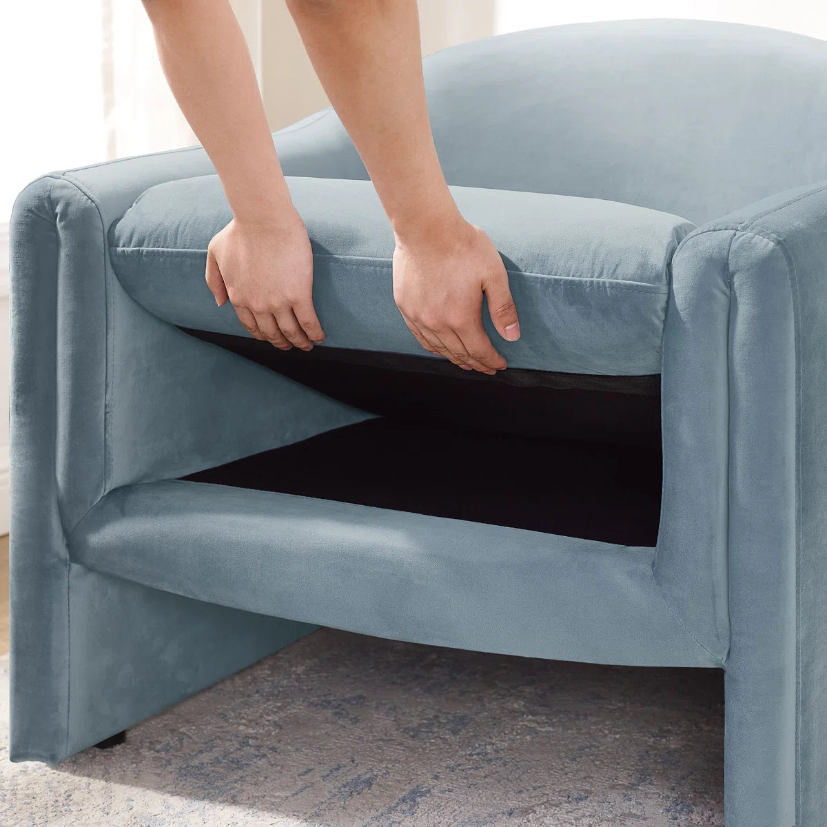 Sephine 31.2" Upholstered Nordic-style Accent Chair