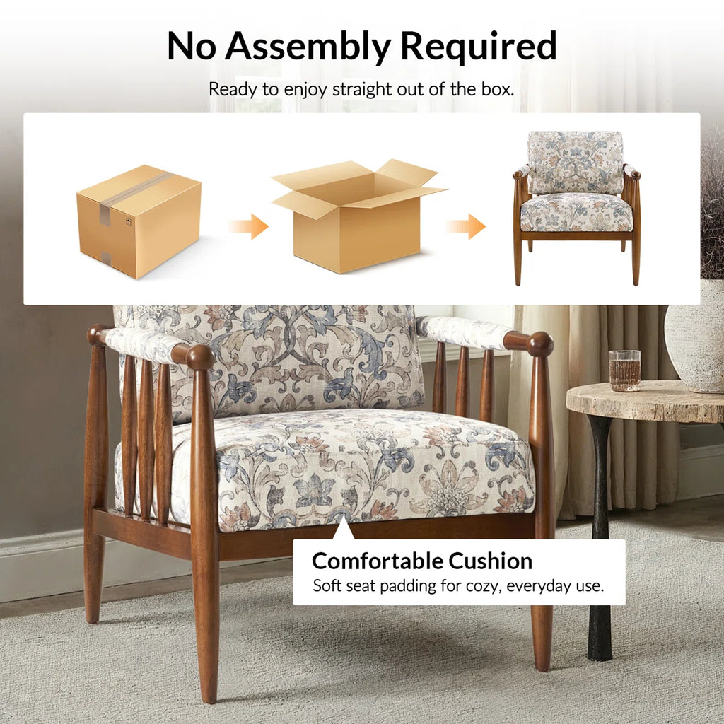 Avidite 27.25"W Farmhouse Solid Wood Arm Chair No Assembly Needed (Set of 2)