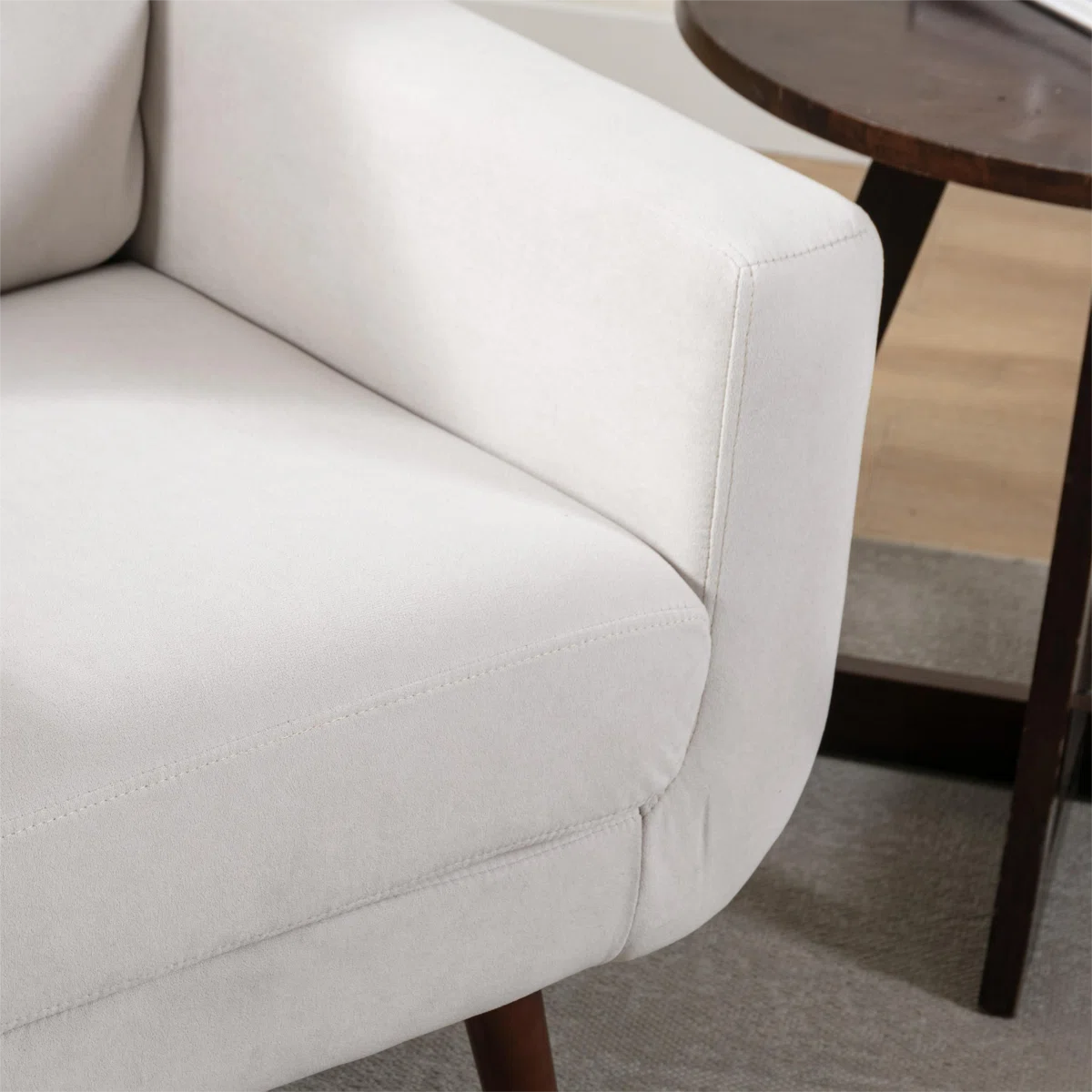 Candelora 28.35" W Modern Tufted Upholstered Accent Chair with Metal Feet Guards (Set of 2)