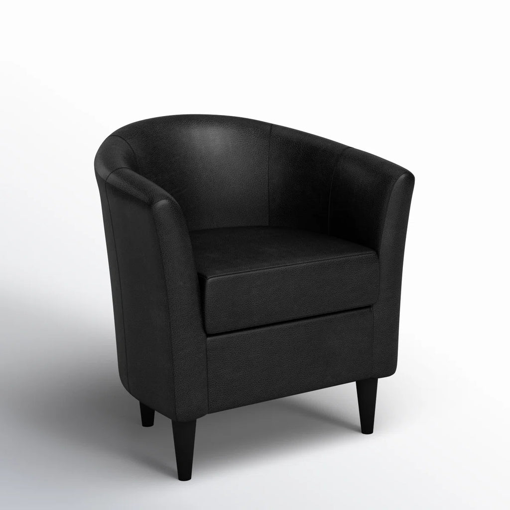 Kronos Faux Leather Barrel Chair