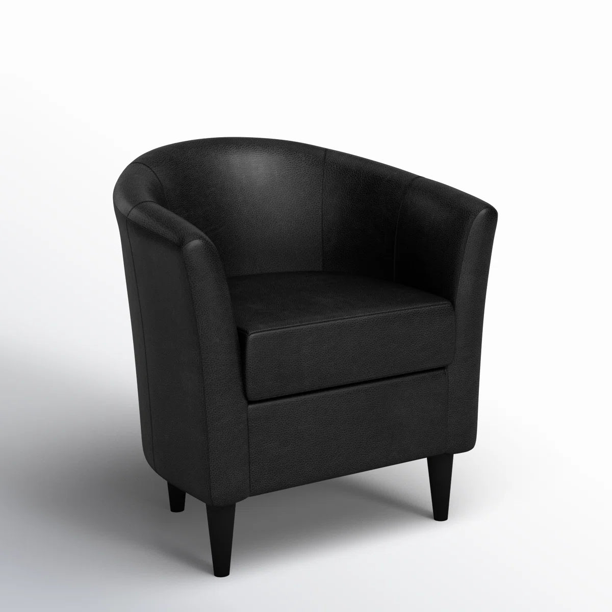 Kronos Faux Leather Barrel Chair