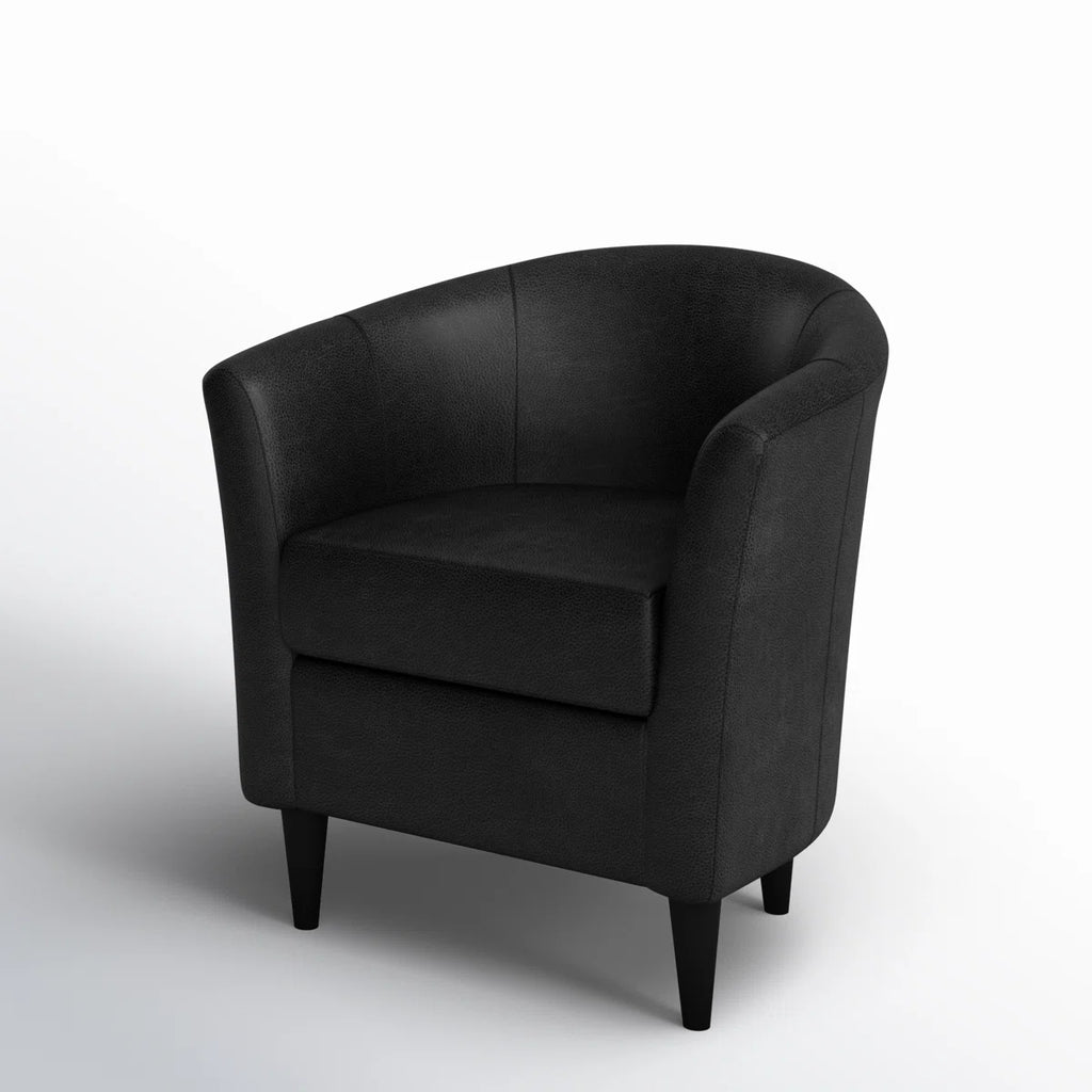 Kronos Faux Leather Barrel Chair