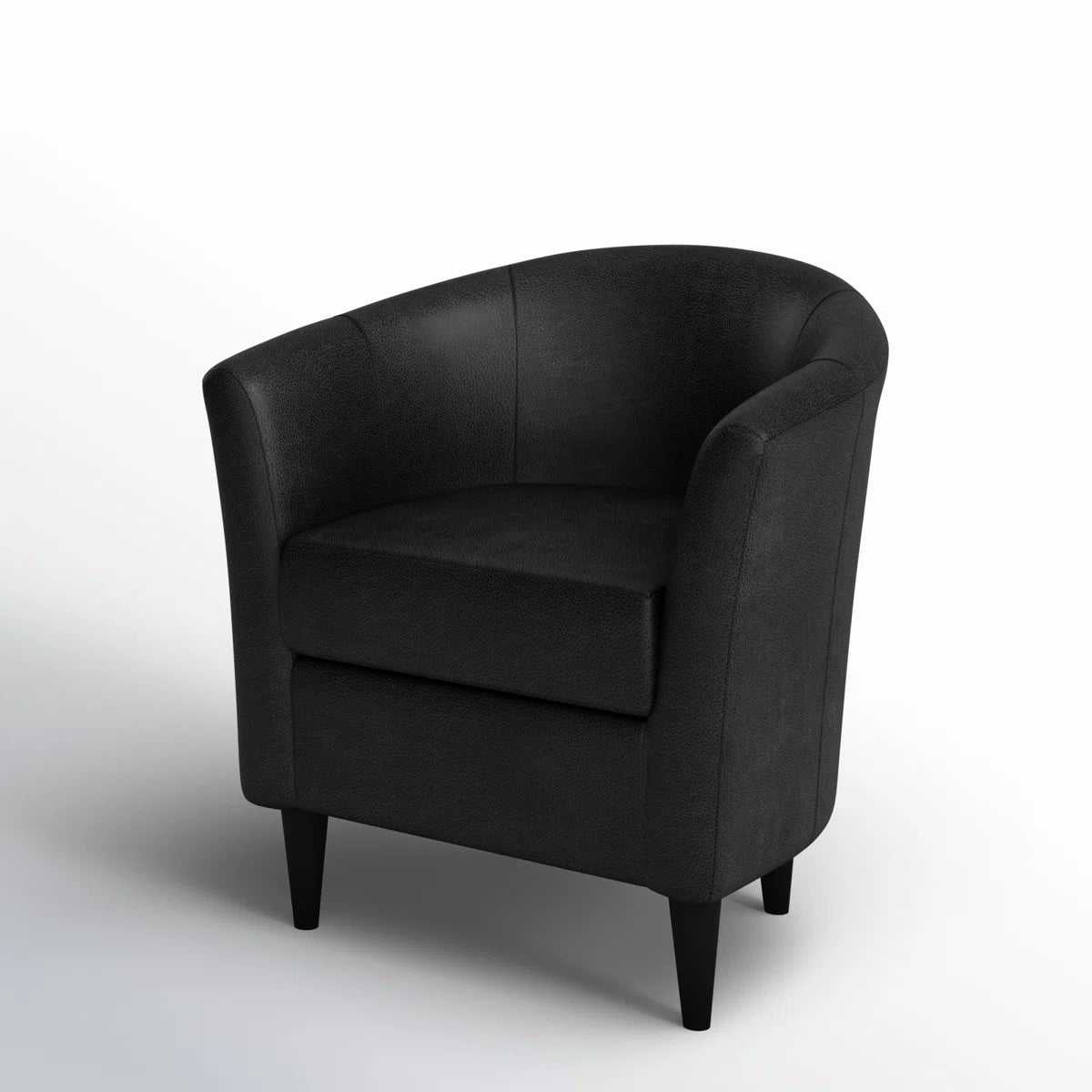 Kronos Faux Leather Barrel Chair