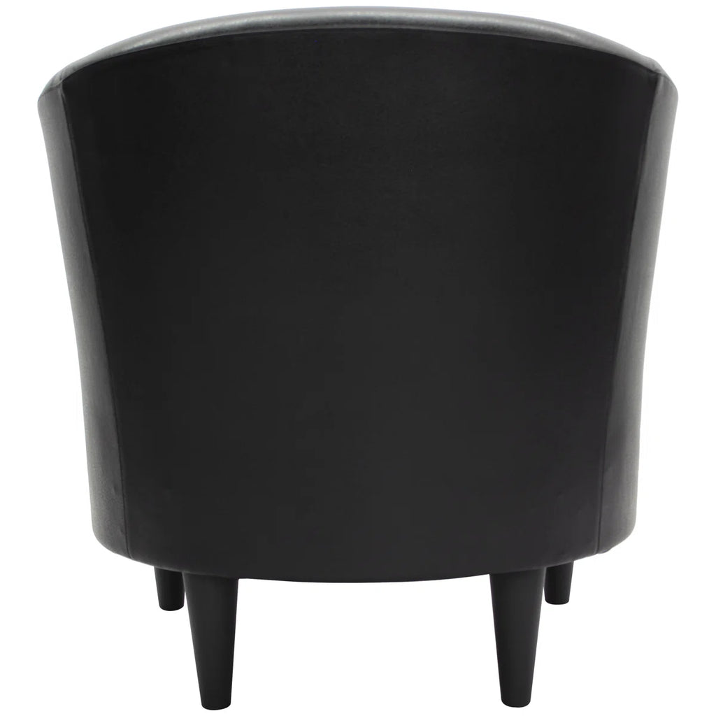 Kronos Faux Leather Barrel Chair